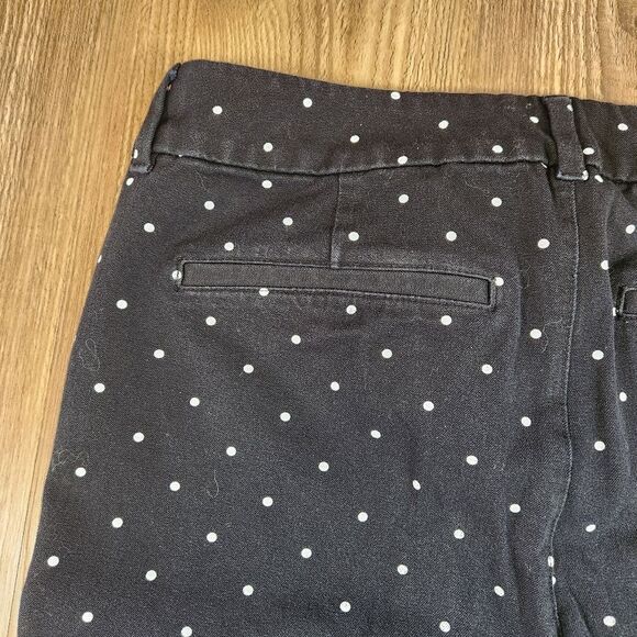 ☔️💜Old Navy Black w/White Polka Dot Pixie Pants Size 6 Tall - Picture 8 of 13